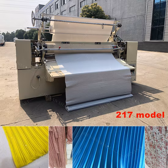 Used Industrial Curtain Pleat Making Circular Women Dress Pleating Machine for Fabric Zj217 Accordion Textile Cloth Pleating Machine Scarf
